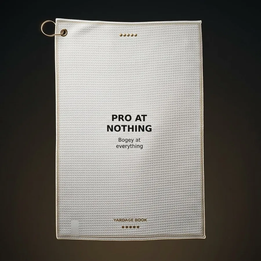 Pro At Nothing golf towel by Yardage Book