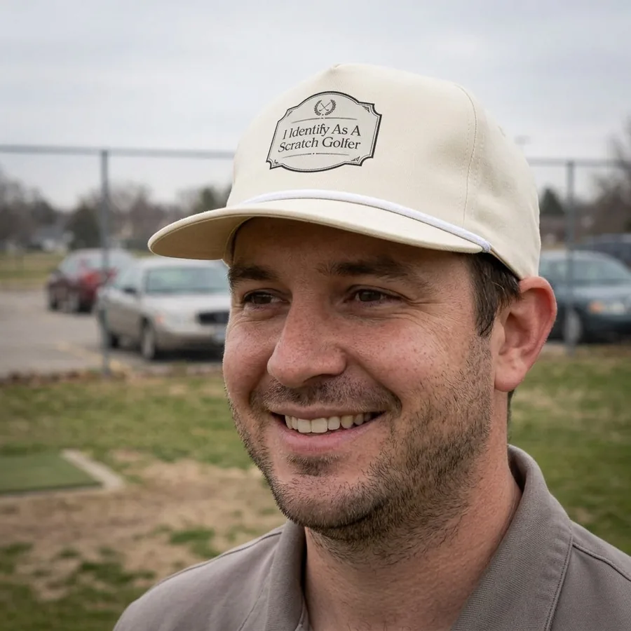 I Identify as a Scratch Golfer rope hat